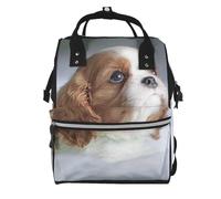Hnnkloy Cavalier King Charles Spaniel Face, Large Capacity Mummy Backpack Diaper Bag Travel Backpack for Outdoor