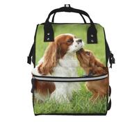 Hnnkloy Cavalier King Charles Spaniel, Large Capacity Mummy Backpack Diaper Bag Travel Backpack for Outdoor