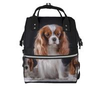 Hnnkloy Cavalier King Charles Spaniel Mother With Cubs, Large Capacity Mummy Backpack Diaper Bag Travel Backpack for Outdoor