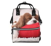 Hnnkloy Cavalier King Charles Spaniel Pattern, Large Capacity Mummy Backpack Diaper Bag Travel Backpack for Outdoor