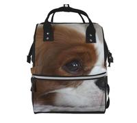 Hnnkloy Cavalier King Charles Spaniel Pets Puppy Dogs, Large Capacity Mummy Backpack Diaper Bag Travel Backpack for Outdoor