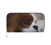 Hnnkloy Cavalier King Charles Spaniel Pets Puppy Dogs, PU Leather Wallets Large Capacity Clutch Wallet for Men Women