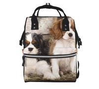 Hnnkloy Cavalier King Charles Spaniel Small Puppies, Large Capacity Mummy Backpack Diaper Bag Travel Backpack for Outdoor