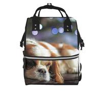 Hnnkloy Cavalier King Charles Spaniel Small Spaniel, Large Capacity Mummy Backpack Diaper Bag Travel Backpack for Outdoor