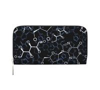 Hnnkloy Chemical Chemistry Symbols, PU Leather Wallets Large Capacity Clutch Wallet for Men Women