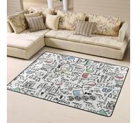 Hnnkloy Chemistry Experiments Science Science Experiments, Area Rug, Large Carpet, Anti-Skid Floor Mat For Living Room, Bedroom 160 X 120 cm