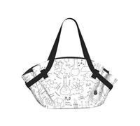 Hnnkloy Chemistry Print Black White,Portable Camping Mat Multifunctional Foldable Picnic Blanket As Camping Tote Bag For Traveling