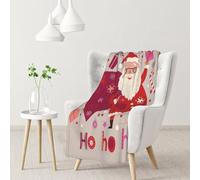 Hnnkloy Christmas Santa,Soft Blanket for Couch Sofa Bed Warm Anti-Pilling Flannel Plush Throw Blanket 76 X 102 cm