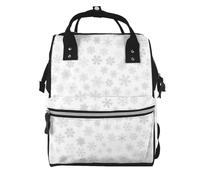 Hnnkloy Christmas Snowflakes Winter Snowflake, Large Capacity Mummy Backpack Diaper Bag Travel Backpack for Outdoor