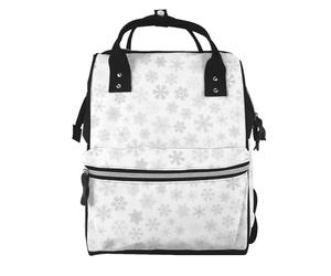 Hnnkloy Christmas Snowflakes Winter Snowflake, Large Capacity Mummy Backpack Diaper Bag Travel Backpack for Outdoor