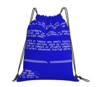 Hnnkloy Classic Blue Screen Of Death Errors, Drawstring Backpack Unisex Sport Gym Bag Casual Daypack Drawstring Sackpack
