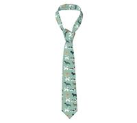 Hnnkloy Classic Neck Tie Dogs On Blue Men'S Necktie