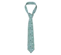 Hnnkloy Classic Neck Tie Goat Breeds Blue Men'S Necktie