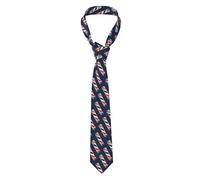 Hnnkloy Classic Neck Tie Vintage Barber Pole Flag Men'S Necktie