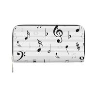 Hnnkloy Clef Music Notes Sheet Symbol Treble Abstract, PU Leather Wallets Large Capacity Clutch Wallet for Men Women