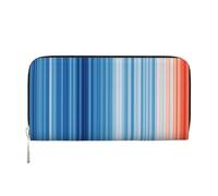 Hnnkloy Climate Stripes, PU Leather Wallets Large Capacity Clutch Wallet for Men Women