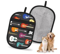 Hnnkloy Color Acoustic And Guitars, 2 Pack Pet Hair Removal Gloves For Bed,Carpet,Clothes,Sofa,Static Grooming Glove For Dogs & Cats
