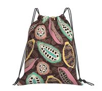 Hnnkloy Colorful Cacao Pod, Drawstring Backpack Unisex Sport Gym Bag Casual Daypack Drawstring Sackpack