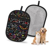 Hnnkloy Colorful Math Formula Print, 2 Pack Pet Hair Removal Gloves For Bed,Carpet,Clothes,Sofa,Static Grooming Glove For Dogs & Cats