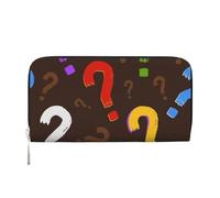 Hnnkloy Colorful Question Mark, PU Leather Wallets Large Capacity Clutch Wallet for Men Women