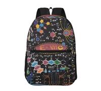 Hnnkloy Colorful Scientific Formulas Calculations Board, 17 Inch Backpack With Pockets Casual Daypack Water Resistant School Bag