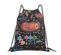 Hnnkloy Colorful Scientific Formulas Calculations Board, Drawstring Backpack Unisex Sport Gym Bag Casual Daypack Drawstring Sackpack
