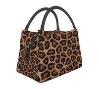 Hnnkloy Cool Cheetah Leopard Background, Portable Lunch Bag, Insulated Tote Bag Durable Lunch Box Reusable Cooler Bag