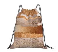 Hnnkloy Copper Gold Strokes Glamour Texture, Drawstring Backpack Unisex Sport Gym Bag Casual Daypack Drawstring Sackpack