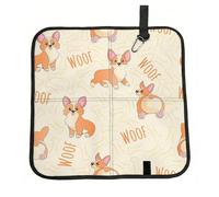 Hnnkloy Corgi With Bones And Words,Folding Seat Mat, Oxford Cloth Sit Mat, Portable Seat Cushion for Outdoor Camping Traveling