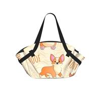 Hnnkloy Corgi With Bones And Words,Portable Camping Mat Multifunctional Foldable Picnic Blanket As Camping Tote Bag For Traveling