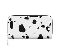 Hnnkloy Cow Skin Dalmatians Dog Spots Animal Animals Dalmatian, PU Leather Wallets Large Capacity Clutch Wallet for Men Women