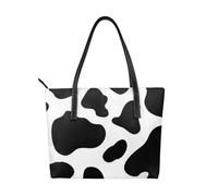 Hnnkloy Cow Spot,PU Leather Handbag Large Capacity Tote Bag Women's Shoulder Bag for Work Travel