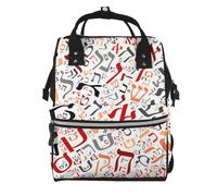 Hnnkloy Creative Hebrew Alphabet Dust, Large Capacity Mummy Backpack Diaper Bag Travel Backpack for Outdoor