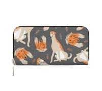 Hnnkloy Cute Afghan Hound, PU Leather Wallets Large Capacity Clutch Wallet for Men Women