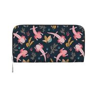 Hnnkloy Cute Axolotls, PU Leather Wallets Large Capacity Clutch Wallet for Men Women