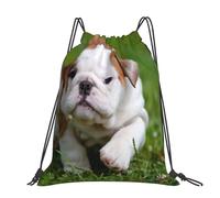 Hnnkloy Cute Bulldog Puppy, Drawstring Backpack Unisex Sport Gym Bag Casual Daypack Drawstring Sackpack
