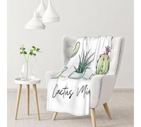 Hnnkloy Cute Cactus Succulent Cacti,Soft Blanket for Couch Sofa Bed Warm Anti-Pilling Flannel Plush Throw Blanket 76 X 102 cm