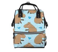 Hnnkloy Cute Capybara, Large Capacity Mummy Backpack Diaper Bag Travel Backpack for Outdoor