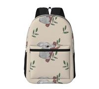 Hnnkloy Cute Cartoon Koala Bears Pattern, 17 Inch Backpack With Pockets Casual Daypack Water Resistant School Bag