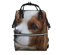 Hnnkloy Cute Cavalier King Charles Spaniel, Large Capacity Mummy Backpack Diaper Bag Travel Backpack for Outdoor