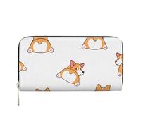 Hnnkloy Cute Corgi Butt, PU Leather Wallets Large Capacity Clutch Wallet for Men Women
