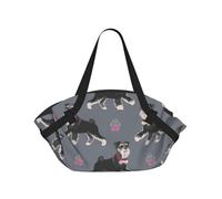 Hnnkloy Cute Dog Of Schnauzer Animal,Portable Camping Mat Multifunctional Foldable Picnic Blanket As Camping Tote Bag For Traveling