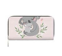 Hnnkloy Cute Koala Mom and Baby, PU Leather Wallets Large Capacity Clutch Wallet for Men Women