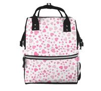 Hnnkloy Cute Little Hearts, Large Capacity Mummy Backpack Diaper Bag Travel Backpack for Outdoor