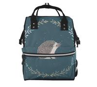 Hnnkloy Cute Little Hedgehog, Large Capacity Mummy Backpack Diaper Bag Travel Backpack for Outdoor