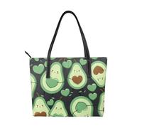 Hnnkloy Cute Seamless Pattern Avocado Heart,PU Leather Handbag Large Capacity Tote Bag Women's Shoulder Bag for Work Travel