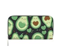Hnnkloy Cute Seamless Pattern Avocado Heart, PU Leather Wallets Large Capacity Clutch Wallet for Men Women