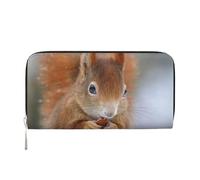 Hnnkloy Cute Squirrel, PU Leather Wallets Large Capacity Clutch Wallet for Men Women