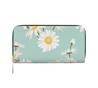 Hnnkloy Daisy Lush Flower Floral, PU Leather Wallets Large Capacity Clutch Wallet for Men Women