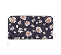 Hnnkloy Daisy Pattern, PU Leather Wallets Large Capacity Clutch Wallet for Men Women